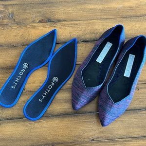 Rothy’s The Point in Heather Magenta, Women’s Size 8.5